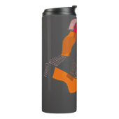 ドリーミーエジプトのコラージュ – 赤オレンジグレー タンブラー (回転左)