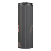 ドリーミーエジプトのコラージュ – 赤オレンジグレー タンブラー (裏面)