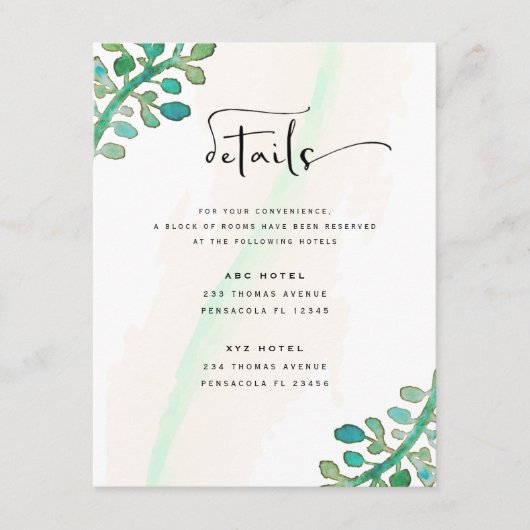 ドリーミーエレガントウォーター結婚カラー エンクロージャーカード (正面)