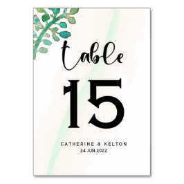 ドリーミーエレガントウォーター結婚カラー テーブルナンバー