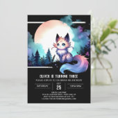 ドリーミーエレガントキャット誕生日 招待状 (スタンド正面)