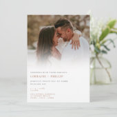 ドリーミーエレガントグラディエント写真オ結婚ーバーレイ 招待状 (スタンド正面)