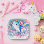 ドリーミーエレガントドルフィンベビーシャワー ペーパープレート (パーティー)