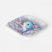 ドリーミーエレガントドルフィンベビーシャワー ペーパープレート (傾斜あり)