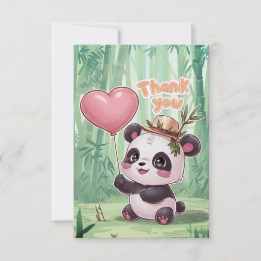 ドリーミーエレガントパンダ サンキューカード (正面)