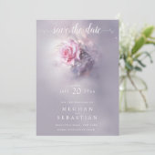 ドリーミーエレガントピンクローズオンダスティ薄紫 招待状 (スタンド正面)
