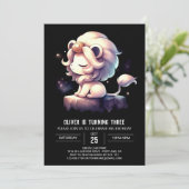 ドリーミーエレガントライオン誕生日 招待状 (スタンド正面)