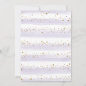 ドリーミーエレファントパープル金ゴールドフローラベビーシャワータ サンキューカード (裏面)