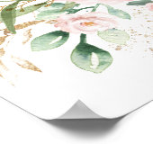 ドリーミーエレファントピンク赤面フローラベビー歓迎 ポスター (角)