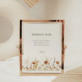 ドリーミーオータムワイルドフラワーミモザバーサイン ポスター