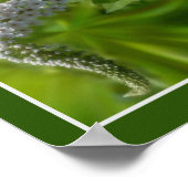 ドリーミーカーリングホワイトワイルドフラワー抽象芸術 ポスター (角)