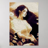 ドリーミーガールポートレートポスターウォールアート ポスター (正面)