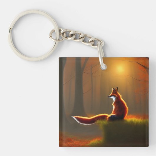 ドリーミーキツネ キーホルダー (正面)