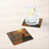 ドリーミーキツネ スクエアペーパーコースター (インサイチュ)