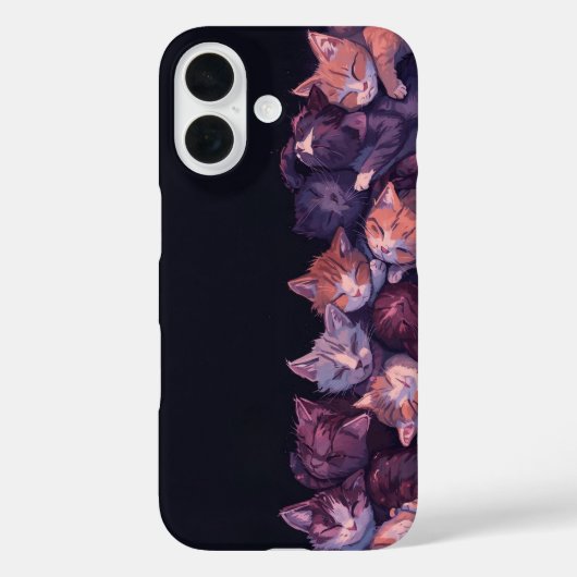 ドリーミーキャット昼寝 – 健康な子猫イラストレーション Case-Mate iPhoneケース (裏面)