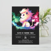 ドリーミーキュートライオン誕生日 招待状 (スタンド正面)