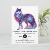 ドリーミーギャラクシーのオオカミの誕生日 招待状 (スタンド正面)