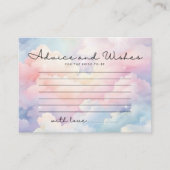 ドリーミークラウドアドバイスとウィッシュブライダルシャワー エンクロージャーカード (正面)