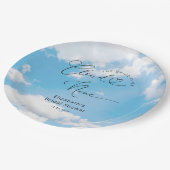 ドリーミークラウドナインブライダルシャワー ペーパープレート (アングル)