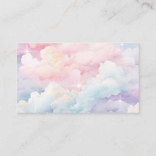 ドリーミークラウドナインレシピブライダルシャワー エンクロージャーカード (裏面)