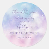 ドリーミークラウドブライダルシャワーの好意 ラウンドシール (正面)