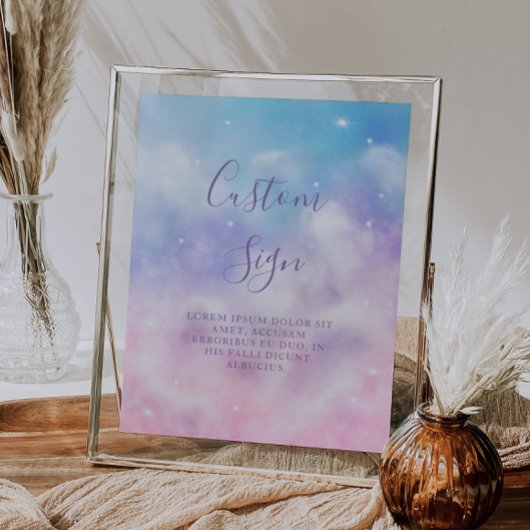 ドリーミークラウドブライダルシャワーカスタムサイン ポスター