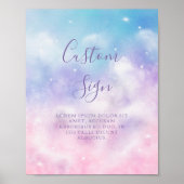 ドリーミークラウドブライダルシャワーカスタムサイン ポスター (正面)