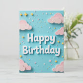 ドリーミークラウド誕生日カード (スタンド正面)