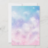 ドリーミークラウド9女の子ベビーシャワー サンキューカード (裏面)