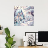 ドリーミークリスマスビレッジポスター ポスター (ホームオフィス)