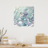 ドリーミークリスマス雪だるまポスター ポスター (キッチン)