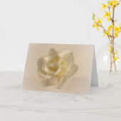 ドリーミークリーミーホワイトジョンキラフラワーアートノートカード カード (黄色い花)