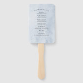 ドリーミーグリーナリーダスティブルー結婚式 プログラム ハンドファン (裏面)