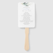 ドリーミーグリーナリーダスティブルー結婚式 プログラム ハンドファン (正面)