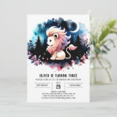 ドリーミーサファリライオン誕生日 招待状 (スタンド正面)