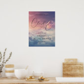 ドリーミーサンセットオンクラウドナインブライダルシャワーへようこそ ポスター (キッチン)