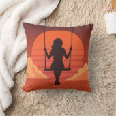 ドリーミーシルエットガール – Moody Eutique Art クッション (ブランケット)