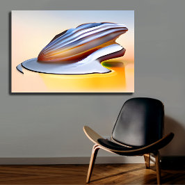 ドリーミーシーシェルウォールアート海インスパイアデコール メタルプリント