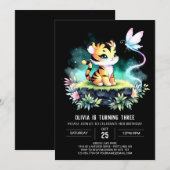 ドリーミージャングルタイガー誕生日 招待状 (正面/裏面)