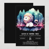 ドリーミースイートライオン誕生日 招待状 (正面/裏面)