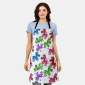 ドリーミーゼブラワールド エプロン (着用した状態)