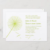 ドリーミーダンデリオン結婚式招待状-メドウグリーン 招待状 (正面/裏面)
