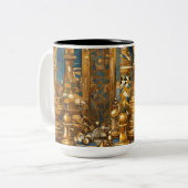 ドリーミーチェスをテーマにしたマグカップデザイン ツートーンマグカップ (正面左)