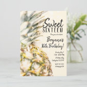 ドリーミートロピカルパイナップルビーチスウィート16パーティー 招待状 (スタンド正面)
