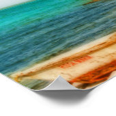 ドリーミートロピカルビーチウィズローボート ポスター (角)