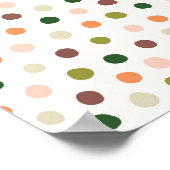 「ドリーミードット」 お洒落 & カラフル水玉模様アート ポスター (角)