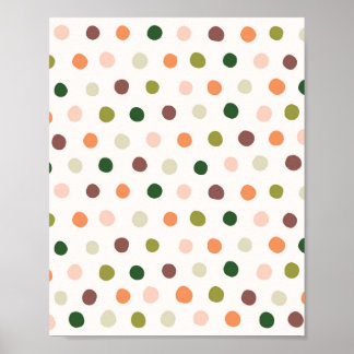 「ドリーミードット」 お洒落 & カラフル水玉模様アート ポスター