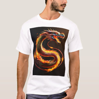 ドリーミードラゴンウォーターカラーTシャツデザイン Tシャツ