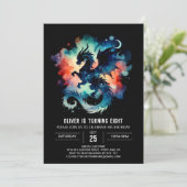 ドリーミードラゴン誕生日印刷可能 招待状 (スタンド正面)