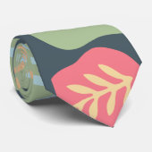 ドリーミードードルズ鮮やか – ボホ自然モチーフデザイン ネクタイ (ロール)